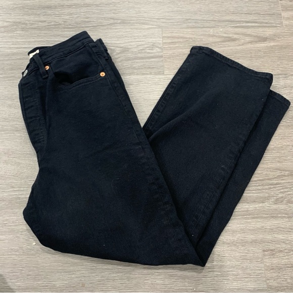 Levi's Pants - Levis Ribcage Straight Button Fly Black Jeans 27